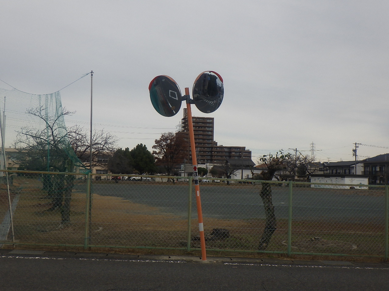 道路反射鏡 支柱建て起こし修繕 | 反射鏡工事