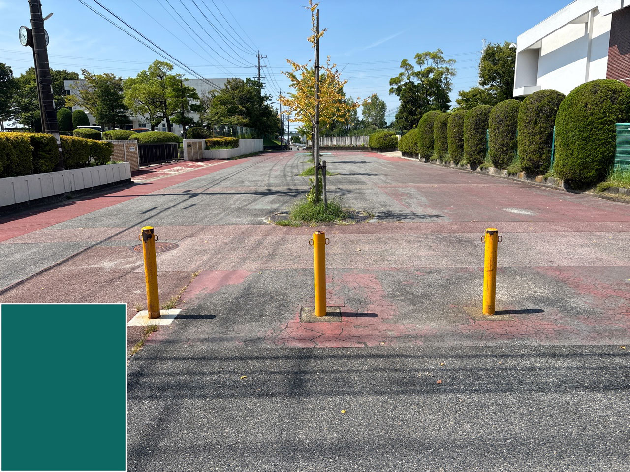 『バイク乗入禁止』区画線設置工事 | 路面標示工事